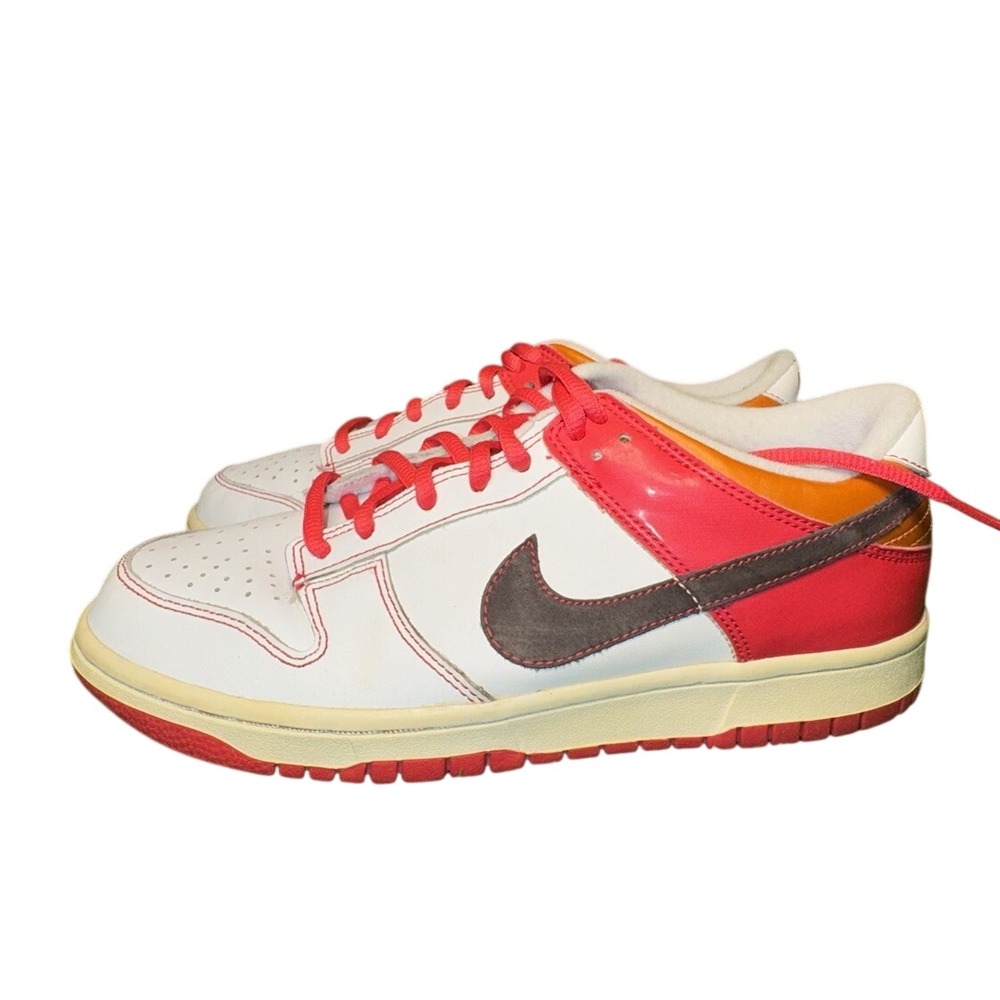Vintage Nike Dunk Low White Pink Brown 309601-121 Kid Size 7Y 2008 Retro Sneaker